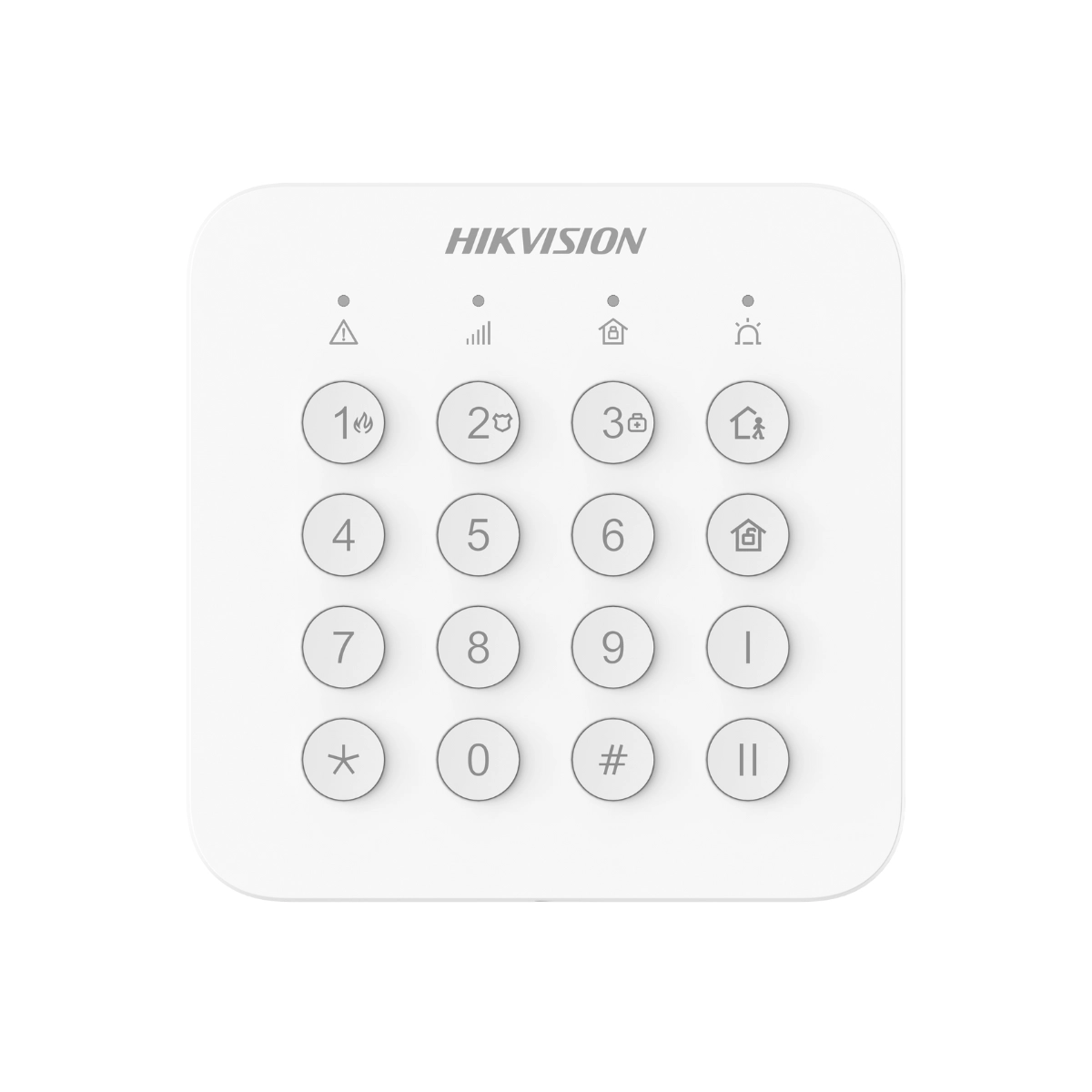 Teclado LED Sem Fio Hikvision DS-PK201B-WE AX Home para Sistema de Alarme