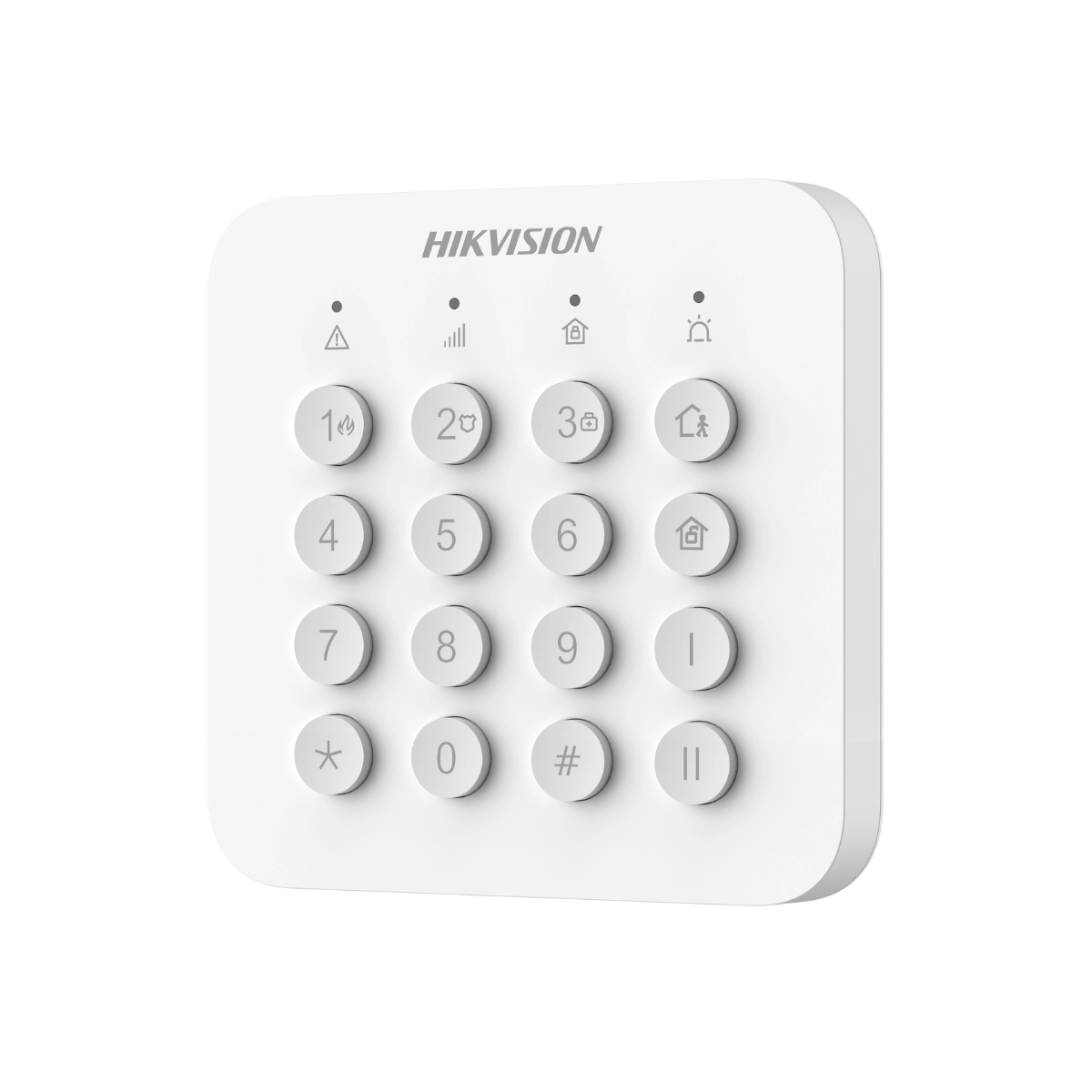 Teclado LED Sem Fio Hikvision DS-PK201B-WE AX Home para Sistema de Alarme