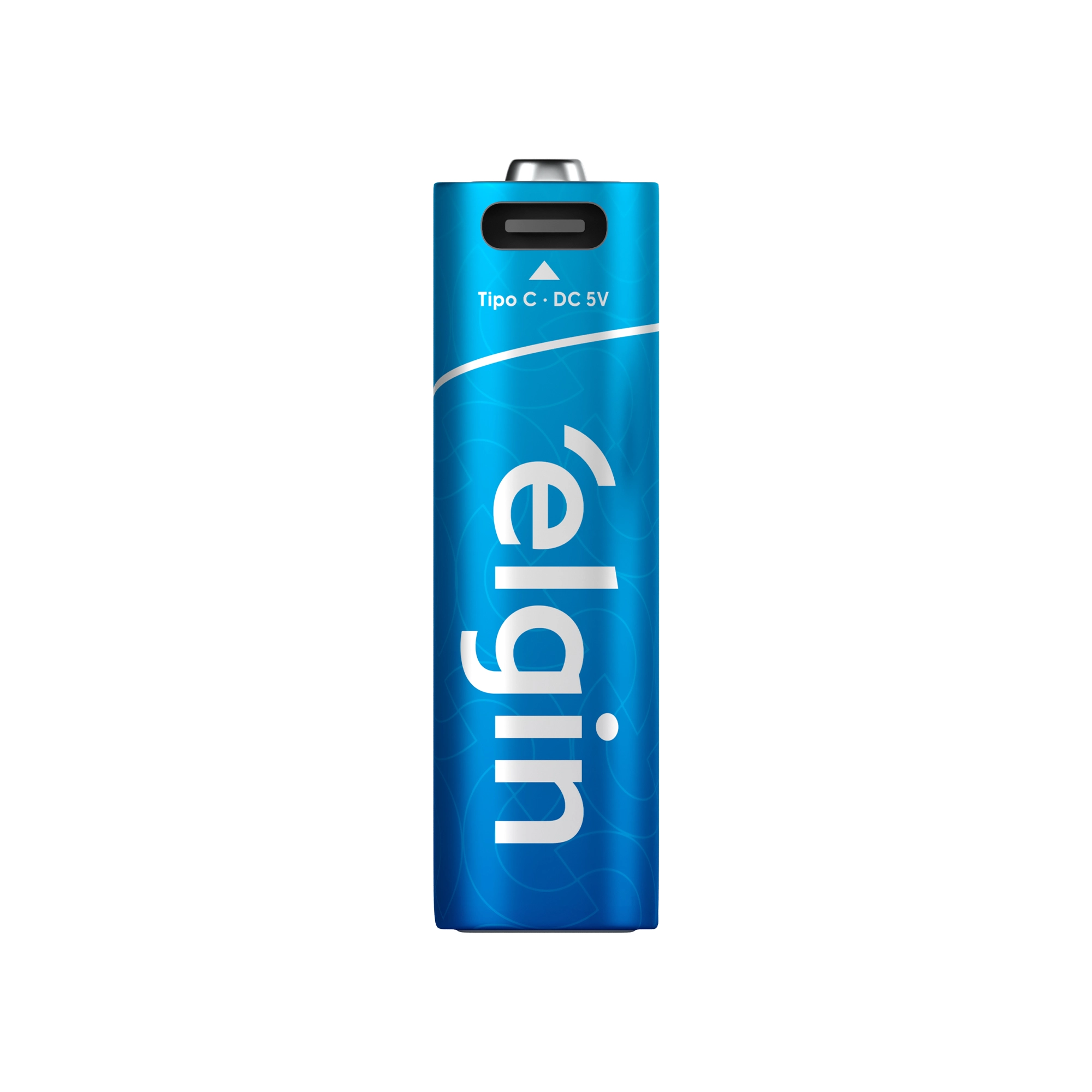Pilha Recarregável Elgin AA 1200mAh USB Tipo-C com 2 Unidades para Eletrônicos