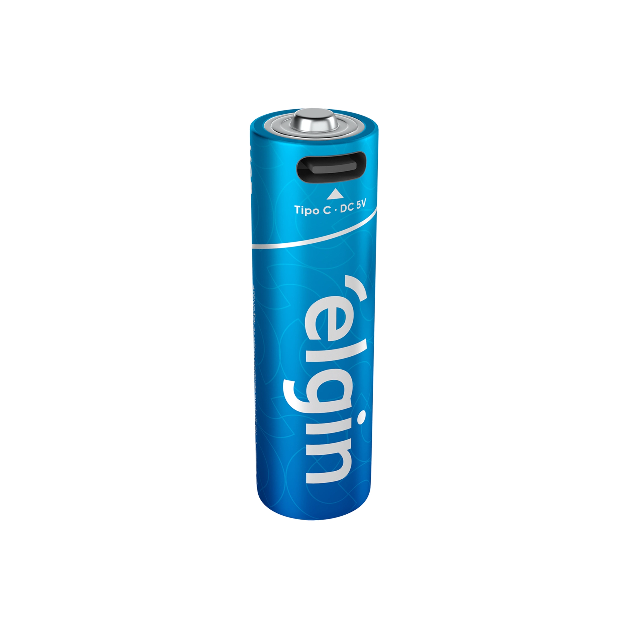 Pilha Recarregável Elgin AA 1200mAh USB Tipo-C com 2 Unidades para Eletrônicos