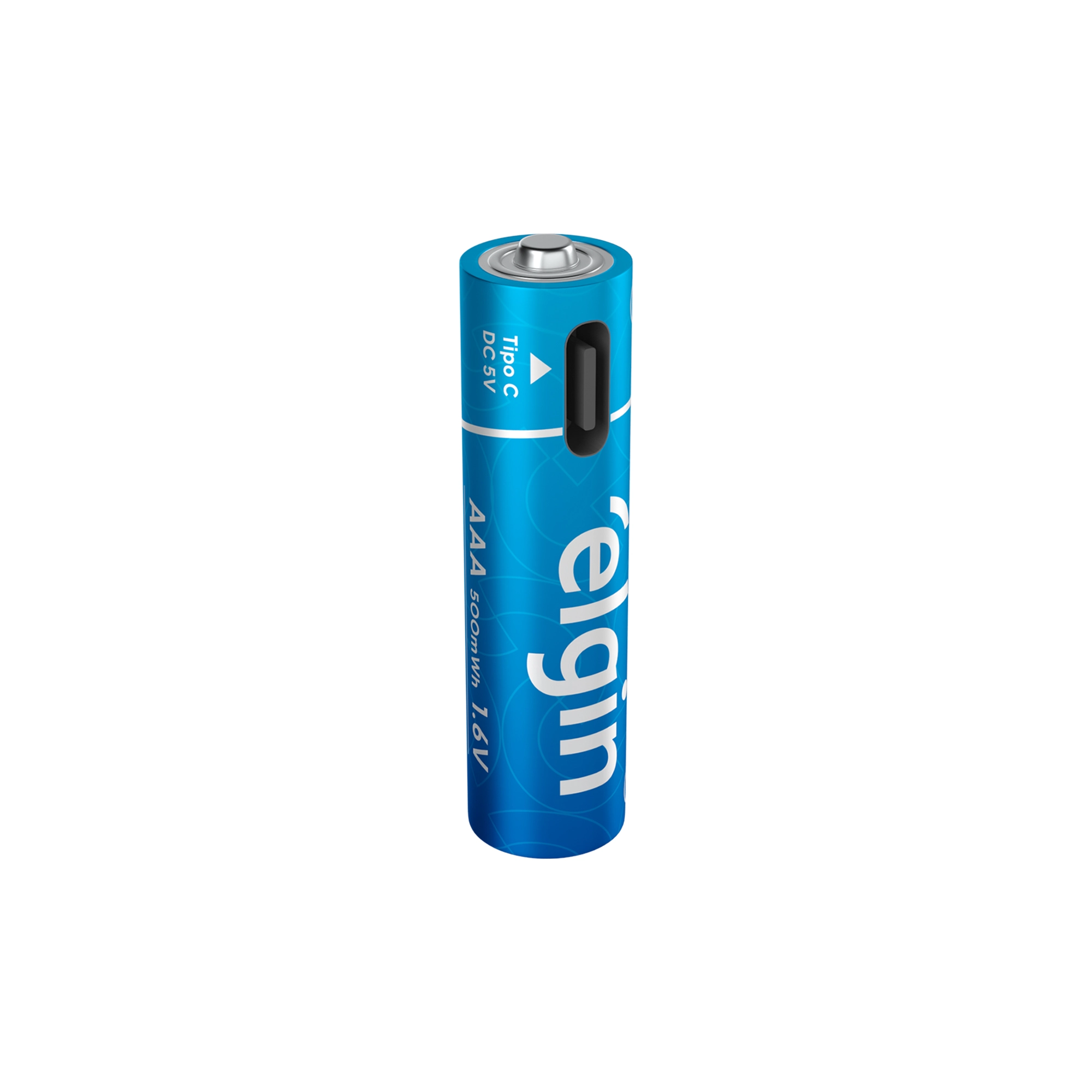 Pilha Recarregável Elgin Aaa 300mAh Cabo Tipo C com 2 para Projetos Profissionais