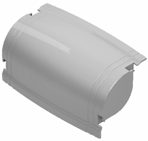 Mini Curva Vertical Externa Dutotec DR-26040.00 R40 Branco para Canaleta