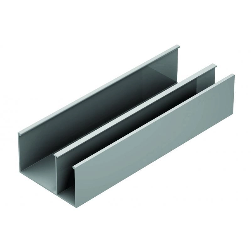 PERFIL DUPLO 45MM TIPO D PRETO LISO DT-14451.00 DUTOTEC