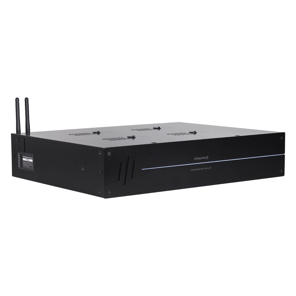 Amplificador Multiroom Frahm FMR4 2BT 4x160W RMS Estéreo para Áudio Ambiente