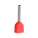 TERMINAL ELÉTRICO PIN TUB DIN DUP 1MM2 VERMELHO HIT01008-2 C/50