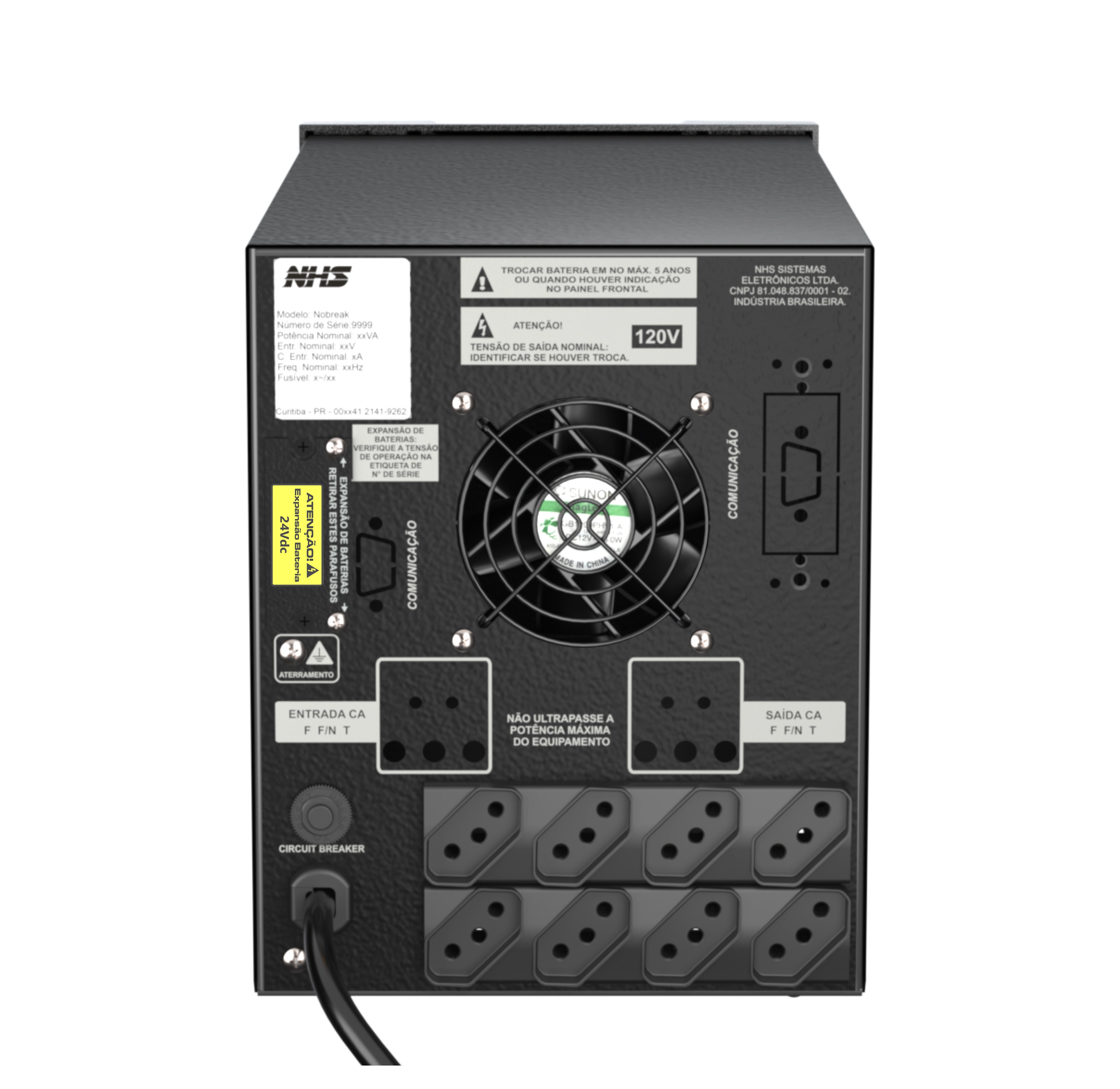 NOBREAK NHS PREMIUM PDV GIII 2200VA COM 2 BATERIA SELADA DE 17AH SAÍDA 110V
