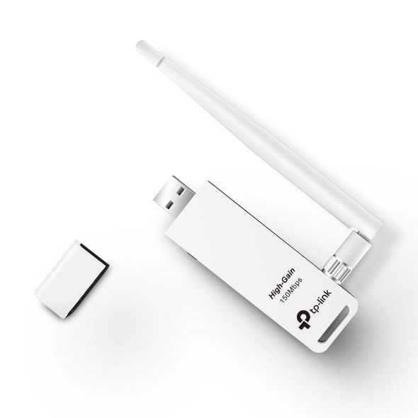 Adaptador USB TP-Link TL-WN722N 150Mbps para Conexão Wi-Fi