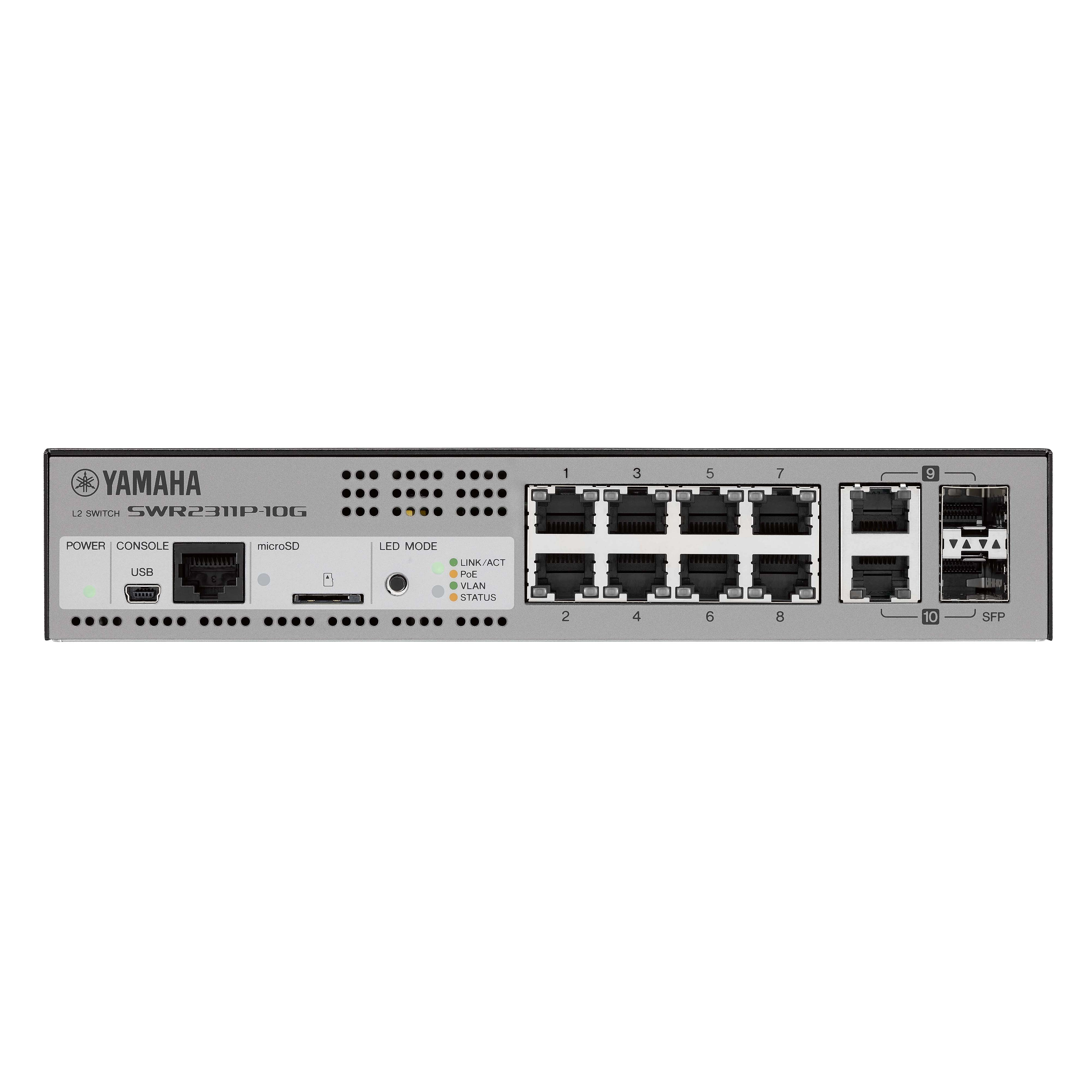 Switch de Rede Yamaha SWR2311P-10G 10 Portas para Áudio em Rede