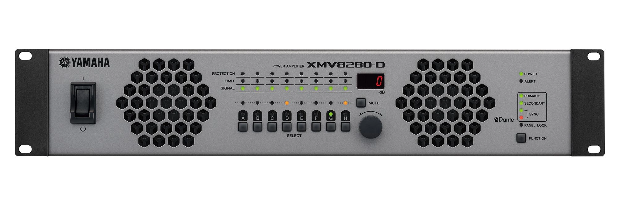 Amplificador Multicanal Yamaha XMV8280D 8 Canais 280W para Áudio Profissional