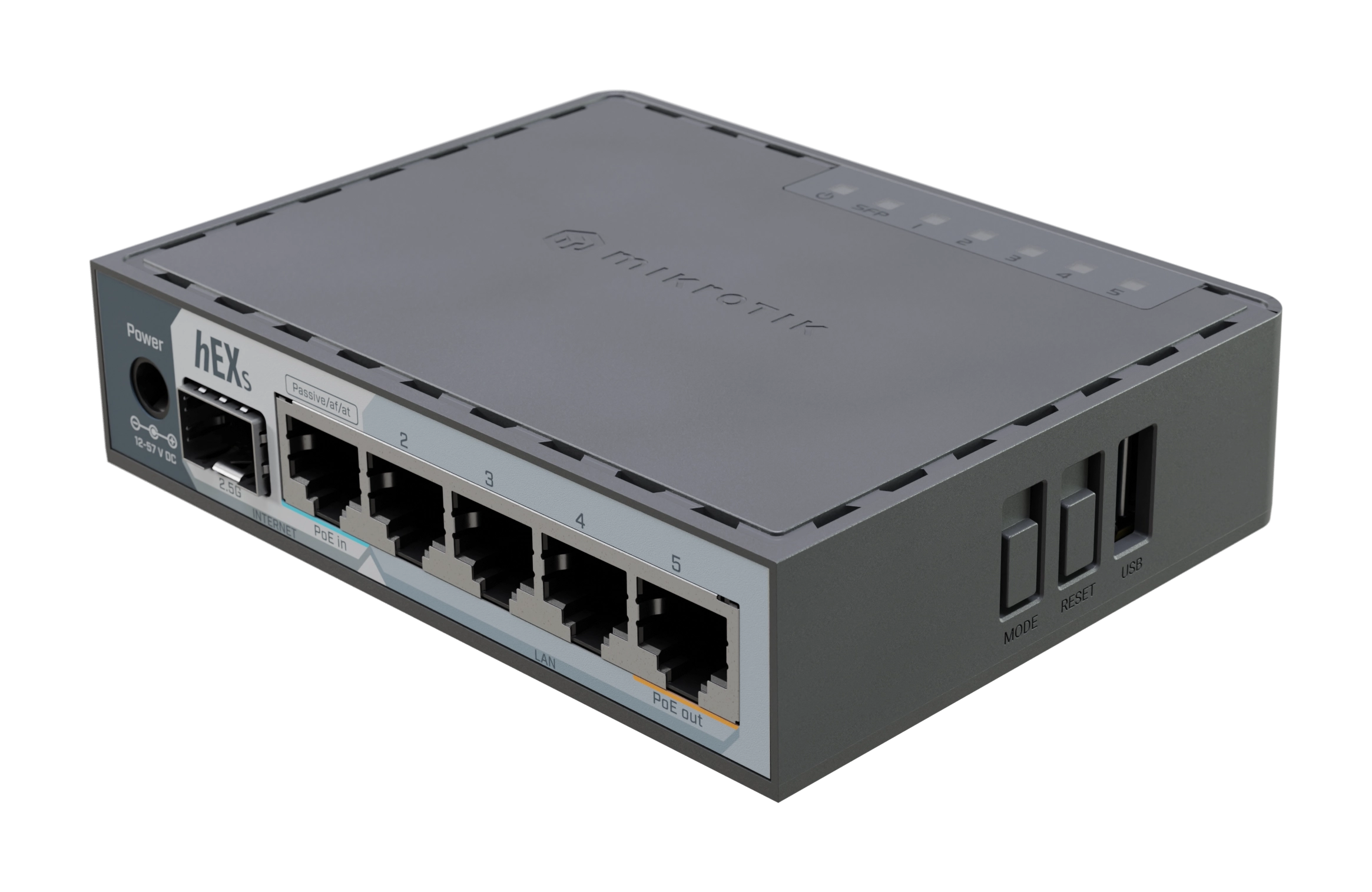 ROUTERBOARD MIKROTIK HEX S E60IUGS 5 PORTAS GE + 1 SFP 2.5GB (2025)