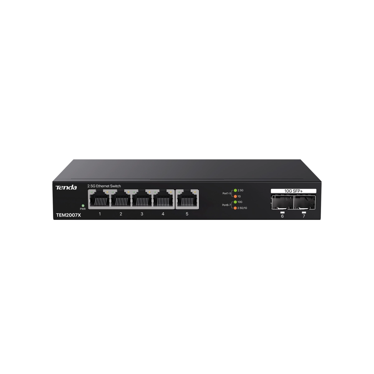 SWITCH TENDA TEM2007X 5 PORTAS 2.5GE + 2 SFP+
