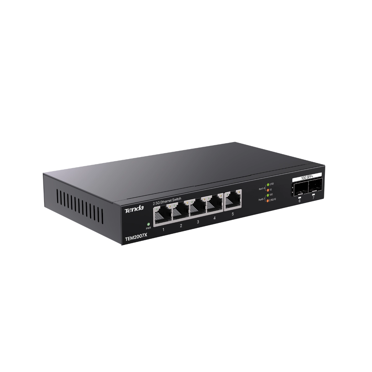 SWITCH TENDA TEM2007X 5 PORTAS 2.5GE + 2 SFP+