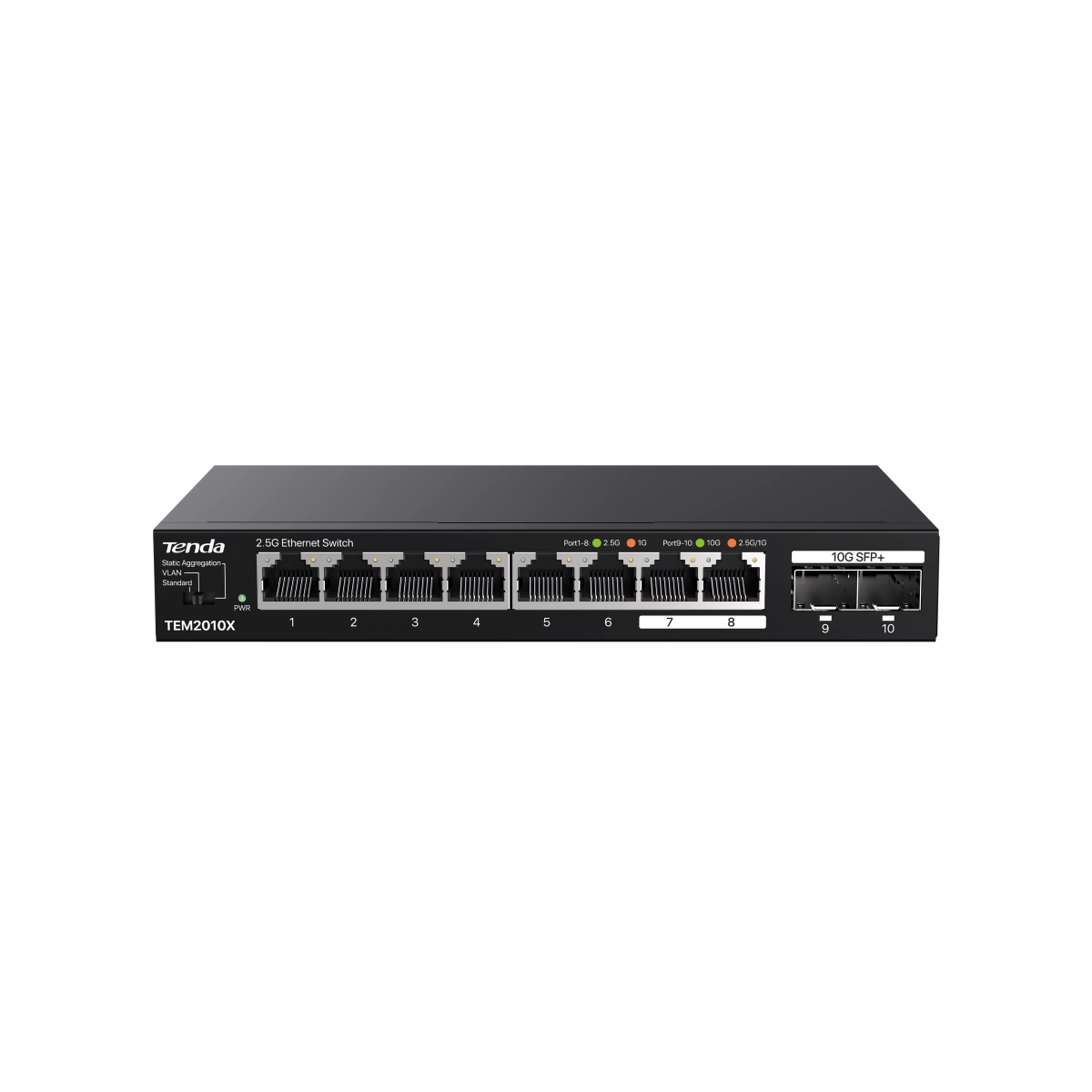 SWITCH TENDA TEM2010X 8 PORTAS 2.5GE + 2 SFP+ SWITCH TENDA TEM2010X 8 PORTAS 2.5GE + 2 SFP+