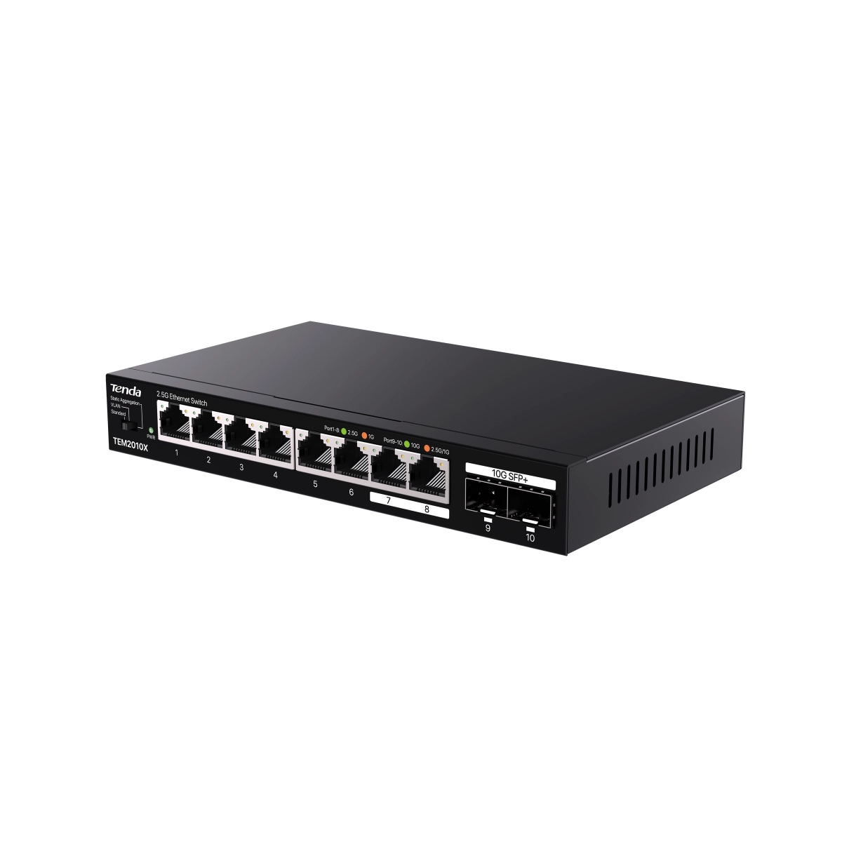 SWITCH TENDA TEM2010X 8 PORTAS 2.5GE + 2 SFP+ SWITCH TENDA TEM2010X 8 PORTAS 2.5GE + 2 SFP+