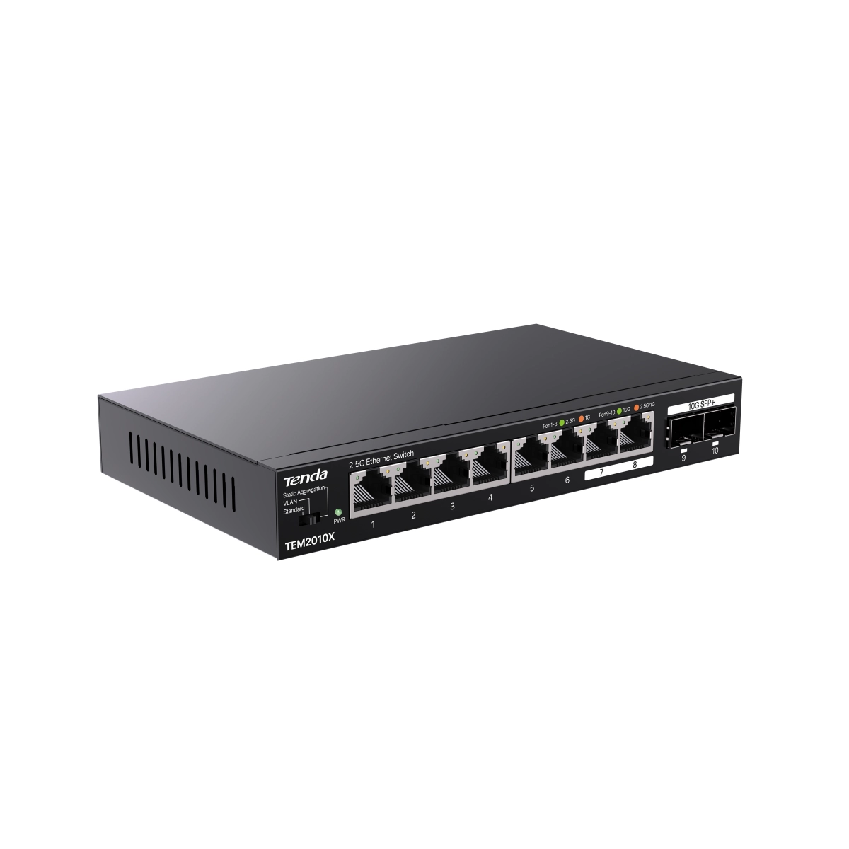 SWITCH TENDA TEM2010X 8 PORTAS 2.5GE + 2 SFP+ SWITCH TENDA TEM2010X 8 PORTAS 2.5GE + 2 SFP+