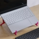 Suporte para Notebook Regulável em ABS Cor Rosa - Reliza