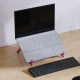 Suporte para Notebook Regulável em ABS Cor Rosa - Reliza