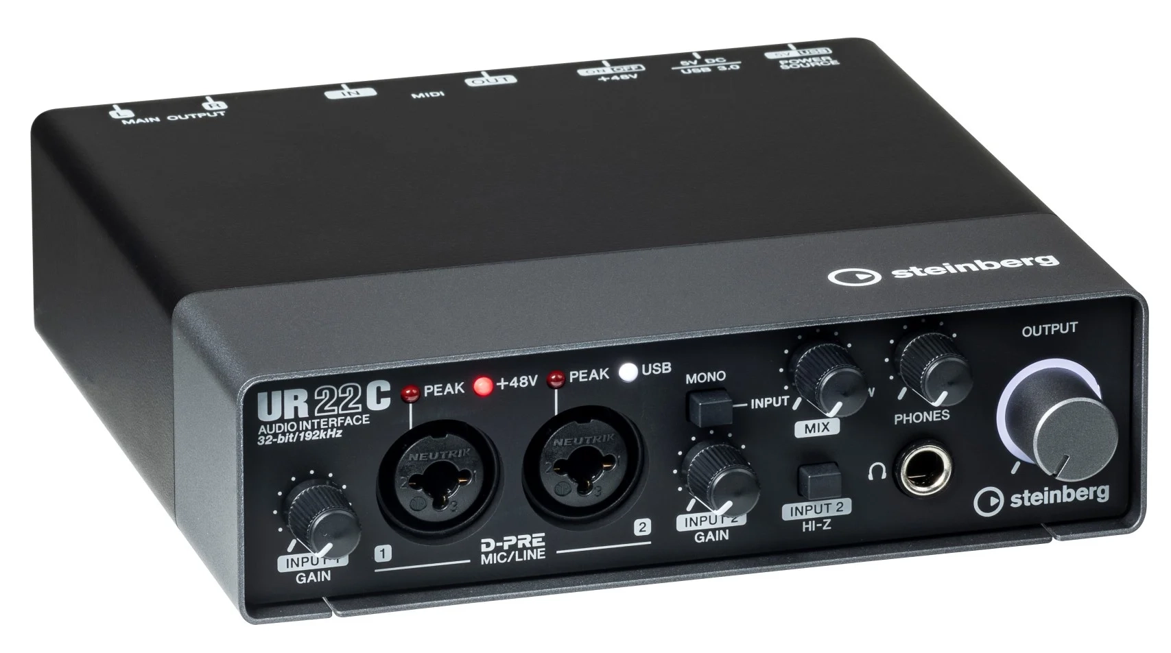 Interface de Áudio Digital Yamaha UR22C para Áudio Profissional