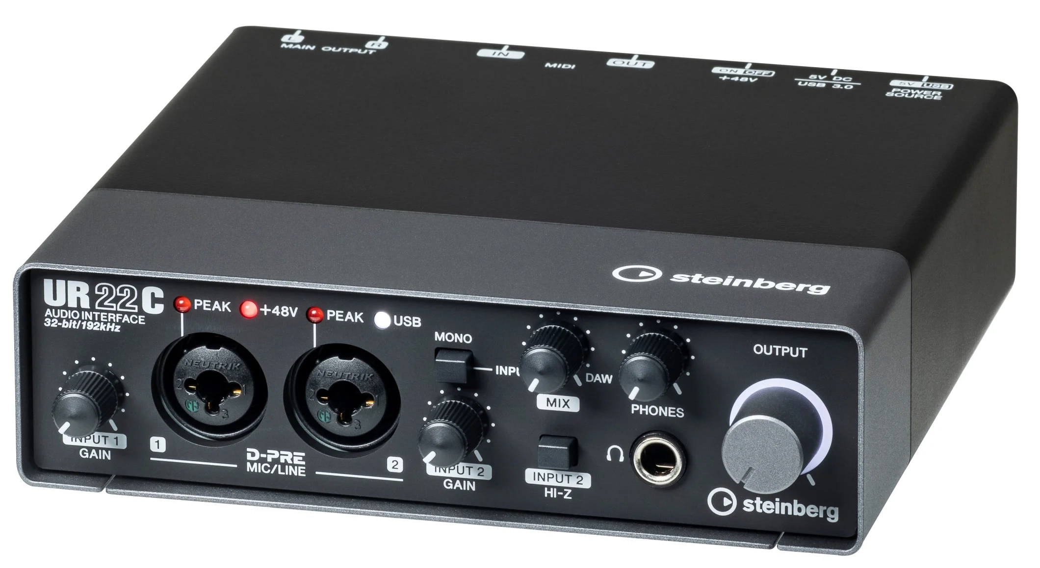 Interface de Áudio Digital Yamaha UR22C para Áudio Profissional