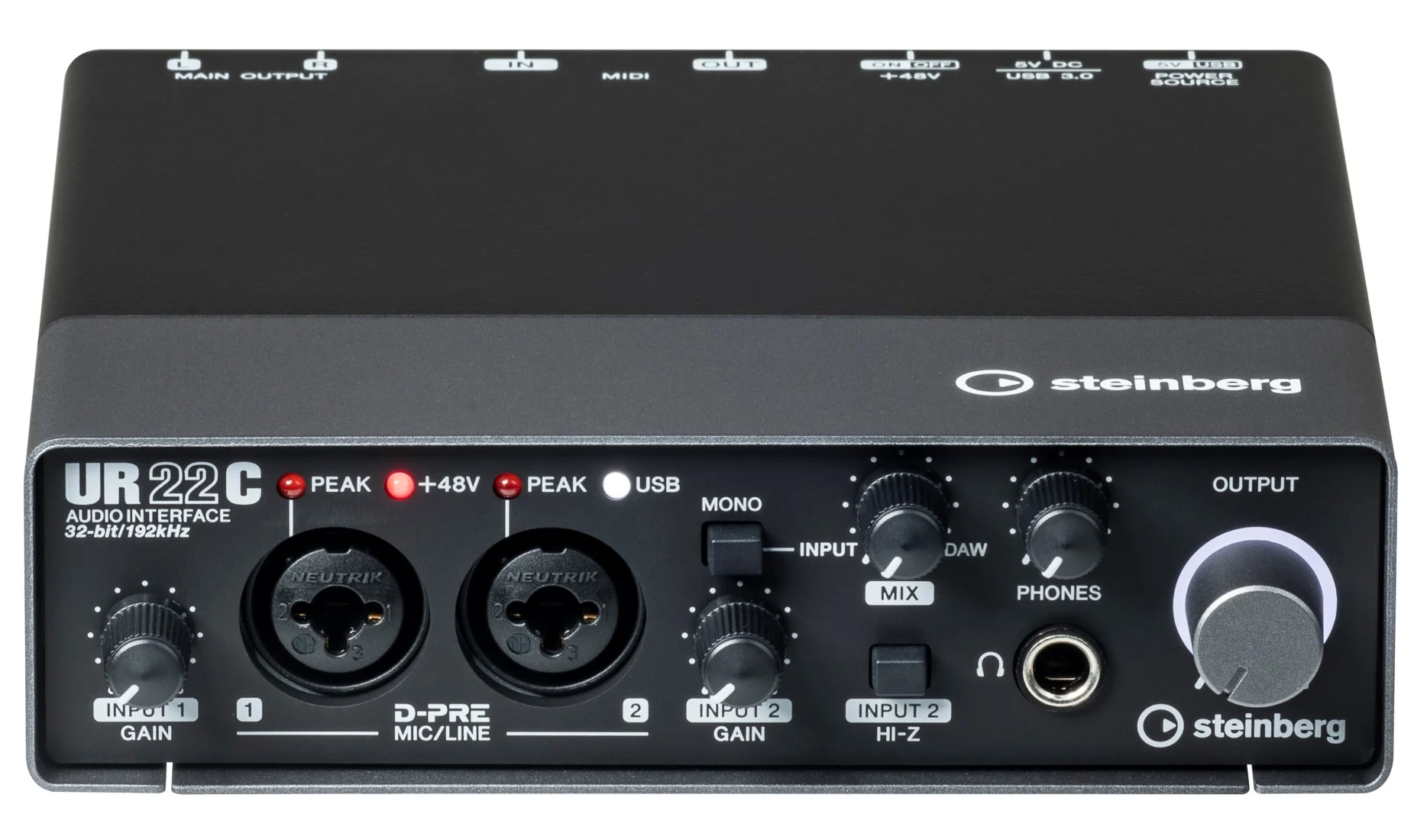 Interface de Áudio Digital Yamaha UR22C para Áudio Profissional