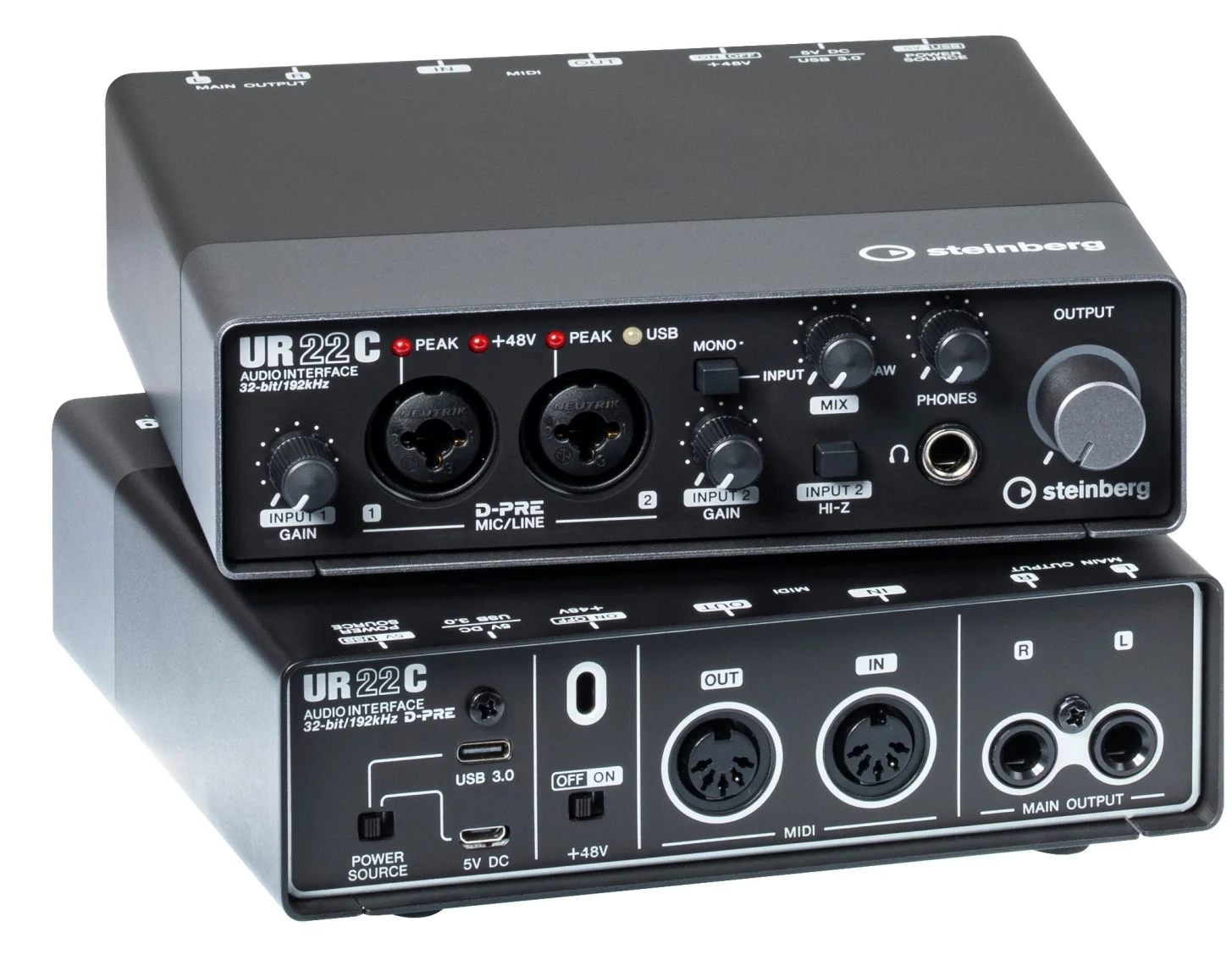 Interface de Áudio Digital Yamaha UR22C para Áudio Profissional