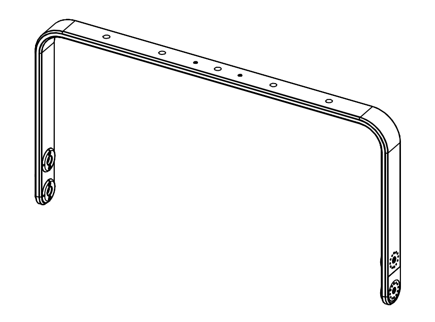 Estrutura Horizontal VNUHBRK600 - Bracket 600mm Nexo