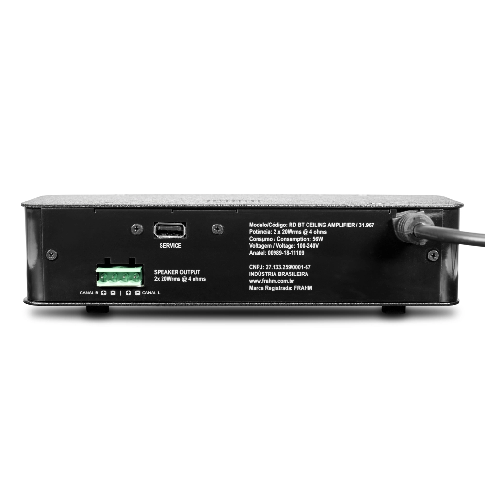 AMPLIFICADOR FRAHM RD BT CEILING AMPLIFIER BLUETOOTH PARA SOM AMBIENTE