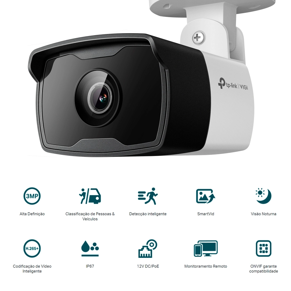 Câmera IP Bullet TP-Link VIGI C330I 3MP 2.8mm IR 30m