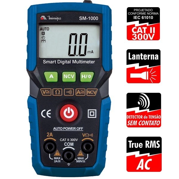 MULTIMETRO DIGITAL SMART SM-1000 MINIPA