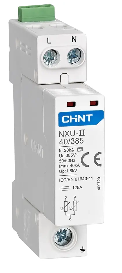 DISPOSITIVO DE PROTEÇÃO CONTRA SURTOS CHINT NXU-II 40/275 1P 40KA 275V