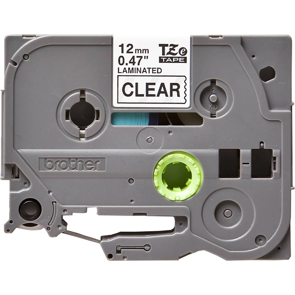 FITA BROTHER TZE131 12MM PRETO/TRANSPARENTE
