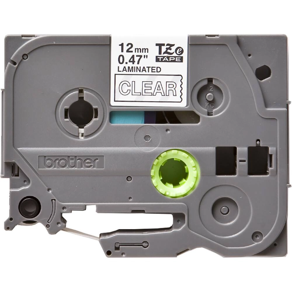 FITA BROTHER TZE135 12MM BRANCO/TRANSPARENTE