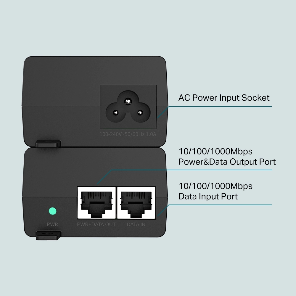 Injetor PoE Ativo TP-Link PoE160S V1 48V 30W