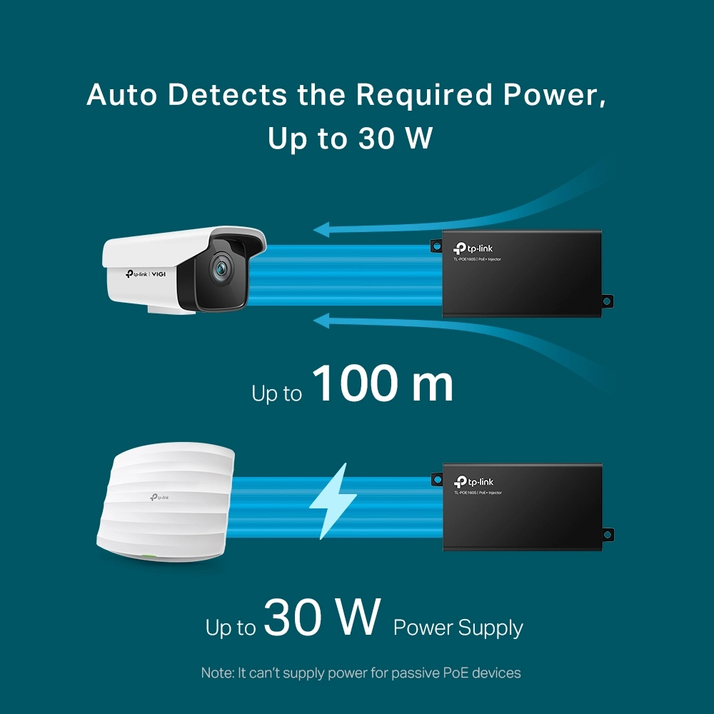 Injetor PoE Ativo TP-Link PoE160S V1 48V 30W