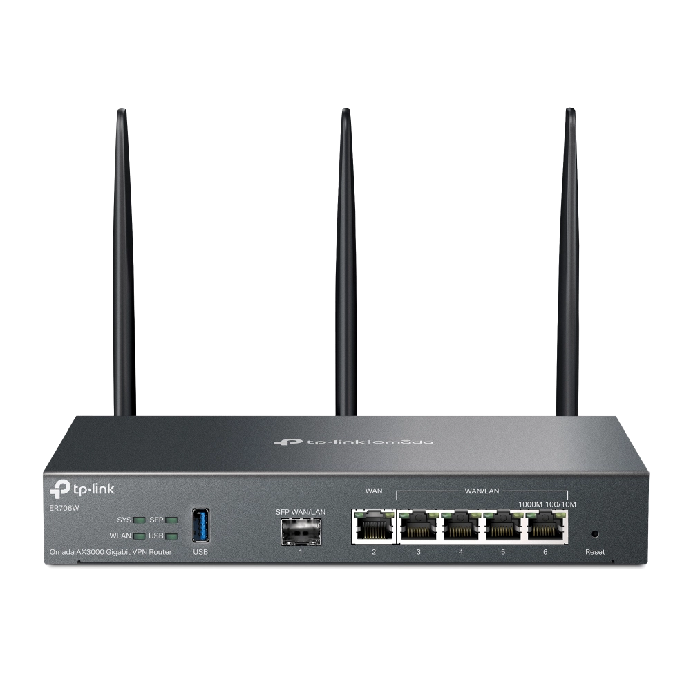 ROTEADOR VPN WI-FI 6 TP-LINK ER706W OMADA AX3000
