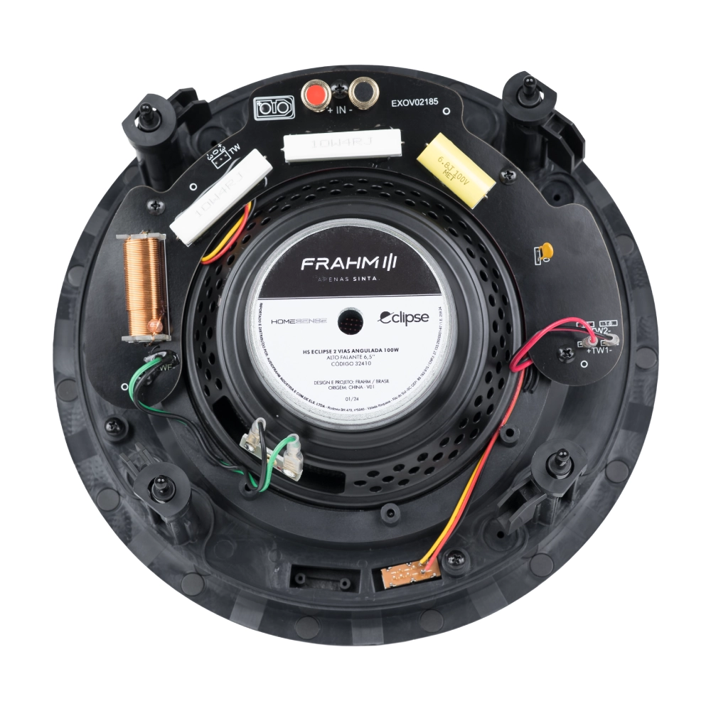 CAIXA DE SOM DE EMBUTIR PREMIUM HS ECLIPSE 100W 2 VIAS ANGULADA FRAHM