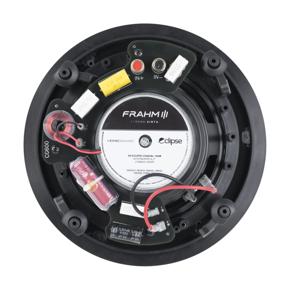 CAIXA DE SOM DE EMBUTIR FRAHM PREMIUM HS ECLIPSE 100W COAXIAL
