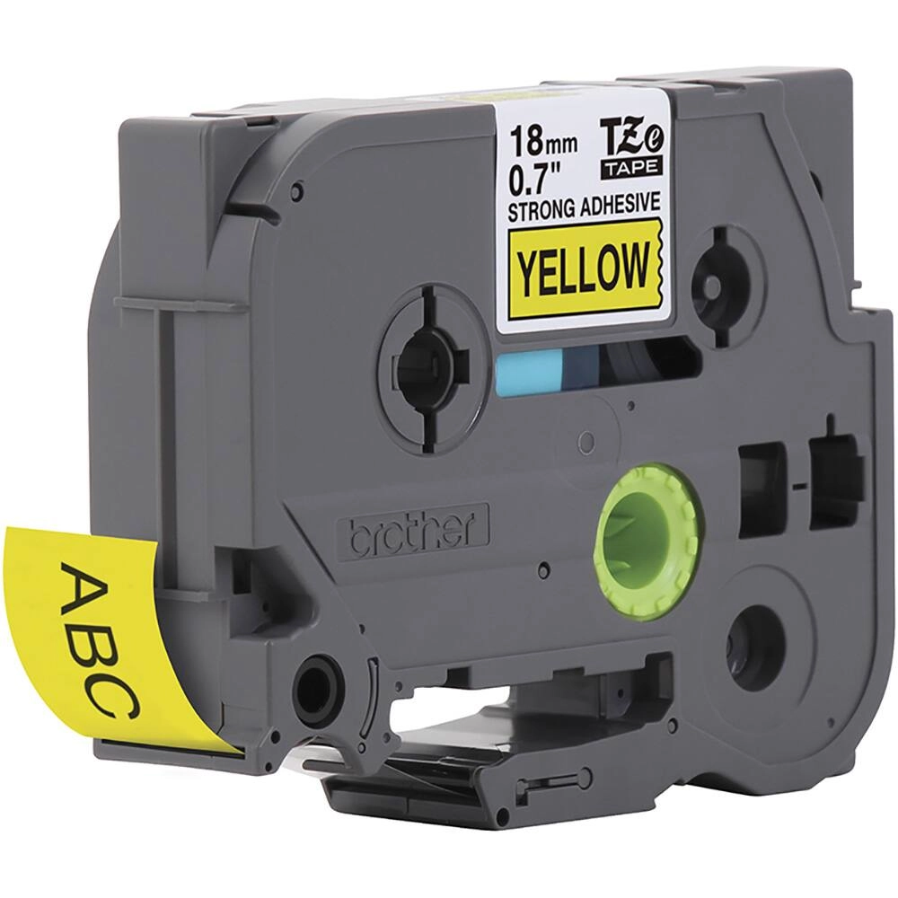 FITA BROTHER TZES641 18MM PRETO/AMARELO