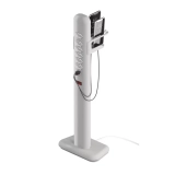 TOTEM ELÉTRICO OCTOO 6 TOMADAS USB-C/USB COM SUPORTE PARA 4 SMARTPHONES ICE SILVER