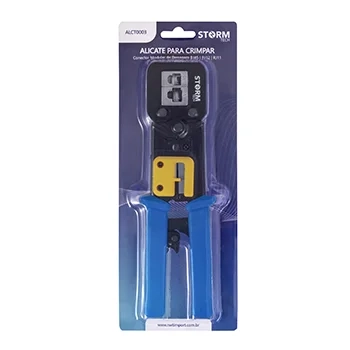 ALICATE DE CRIMPAGEM RJ-11 RJ-12 RJ-45 PASSAGEM C/ CATRACA ALICATE DE CRIMPAGEM RJ-11 RJ-12 RJ-45 PASSAGEM C/ CATRACA