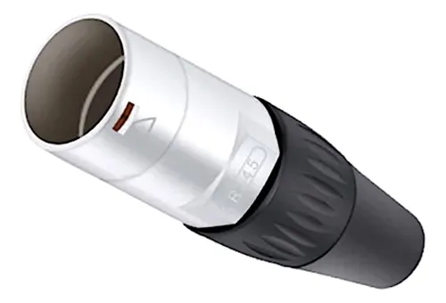 CONECTOR PLUG ETHERCON RJ45 MACHO XLR NET PRETO/PRATA OUTDOOR