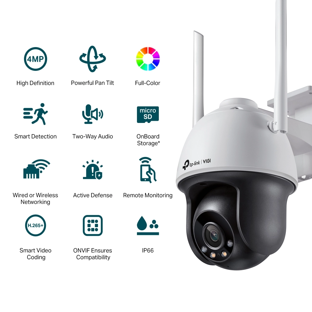 Câmera IP Wi-Fi TP-Link VIGI C540 4MP 4mm Full Color
