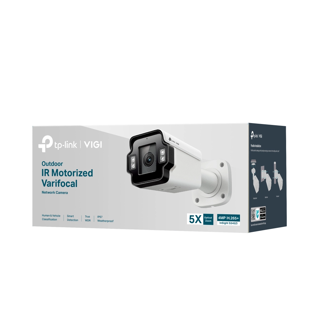 CÂMERA BULLET VIGI S345ZI 4MP VARIFOCAL IR 60M