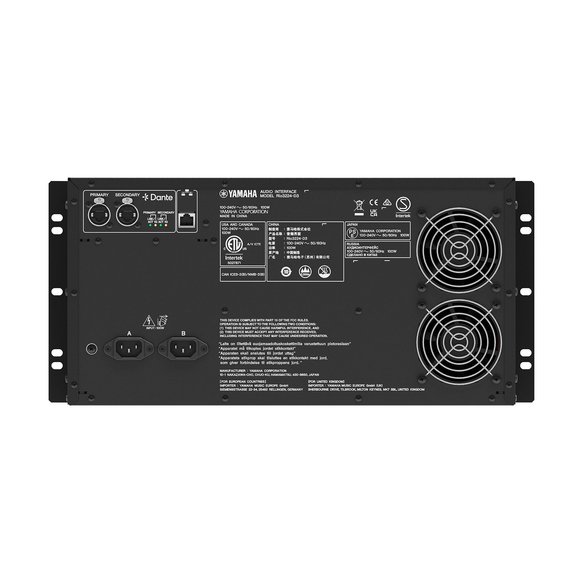 INTERFACE DE ÁUDIO DIGITAL YAMAHA RIO3224-D3