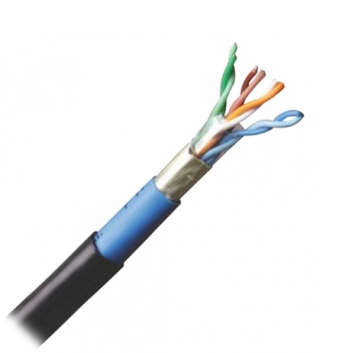 Cabo de Rede CAT6 4 Pares Blindado Dupla Capa Preto Mpt para Redes Corporativas