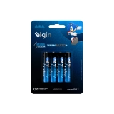 PILHA ULTRA ALCALINA ELGIN AAA BLISTTER COM 4
