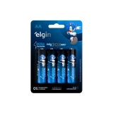 PILHA ULTRA ALCALINA ELGIN AA BLISTER COM 4.