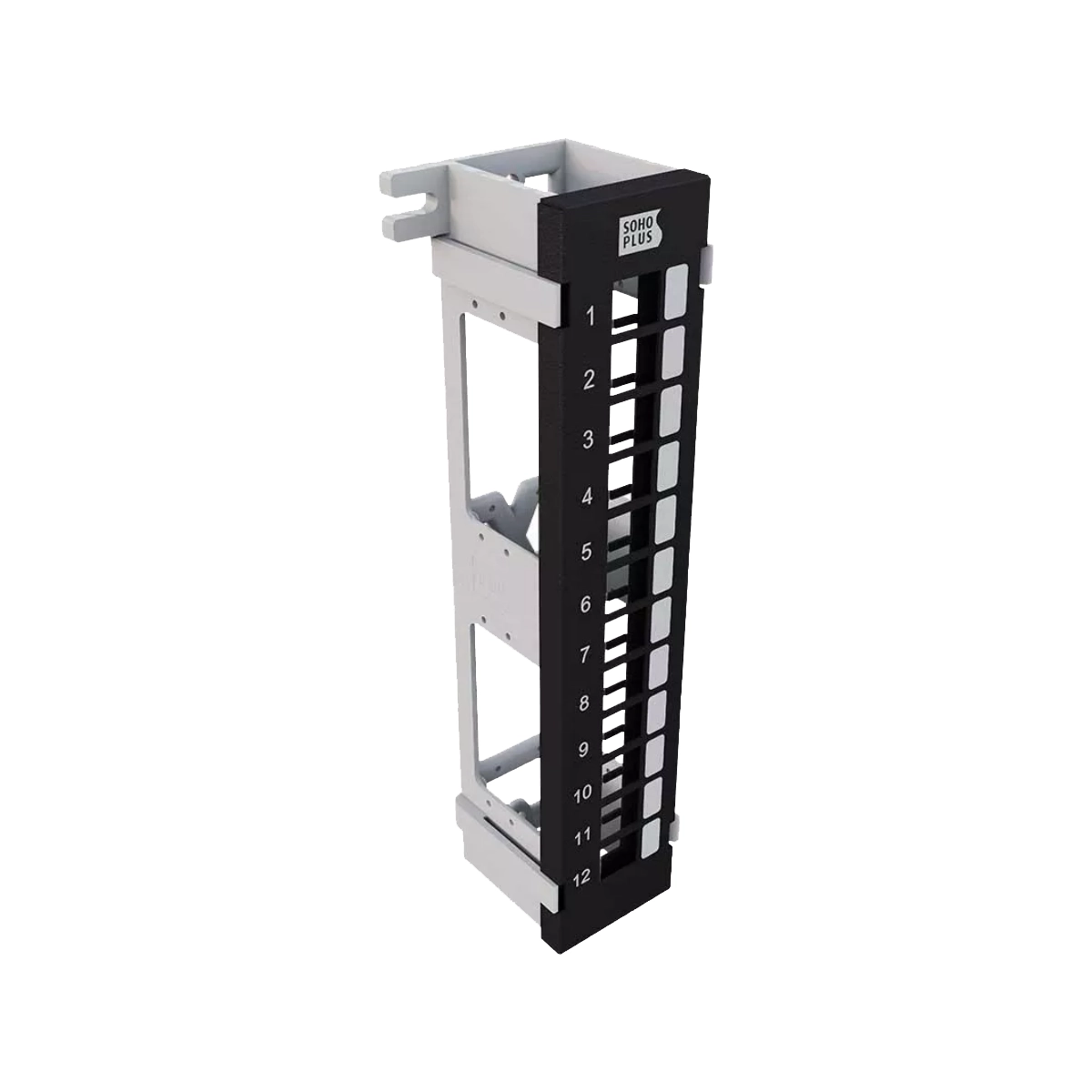 Patch Panel Descarregado 12 Portas de Parede Sohoplus para Redes Corporativas