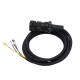 CABO FORÇA SERVO MOTOR 100-130-180 9PIN (FRONTAL) 10 METROS RÍGIDO S6-L-M011-10.0-INT INOVANCE