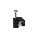 FIXA FIO STORM 7MM RG59 PRETO COM 100 UNIDADES PARA CABO COAXIAL
